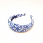 Selinunte padded hair Hoop - maiolica blue & white