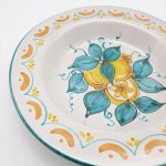 Lemons Maiolica Plate, sicilian ceramic - (set of 2) - 9 inch
