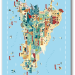 Sicily Map Beach Towel - 31.5x63 in (80x160 cm)