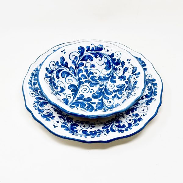 Hand-Painted Scalloped Blue Bowl, Sicilian Ceramic – 19 cm (7.5”) - Image 3