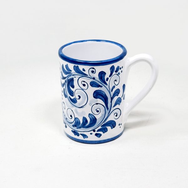 Hand-Painted Ceramic Mug, Blue Maiolica – 11oz (325ml)