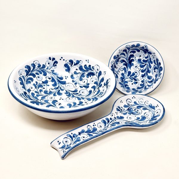 Hand-Painted Ceramic Blue Bowl, Small - 13 cm (5.1 inch) - Image 3