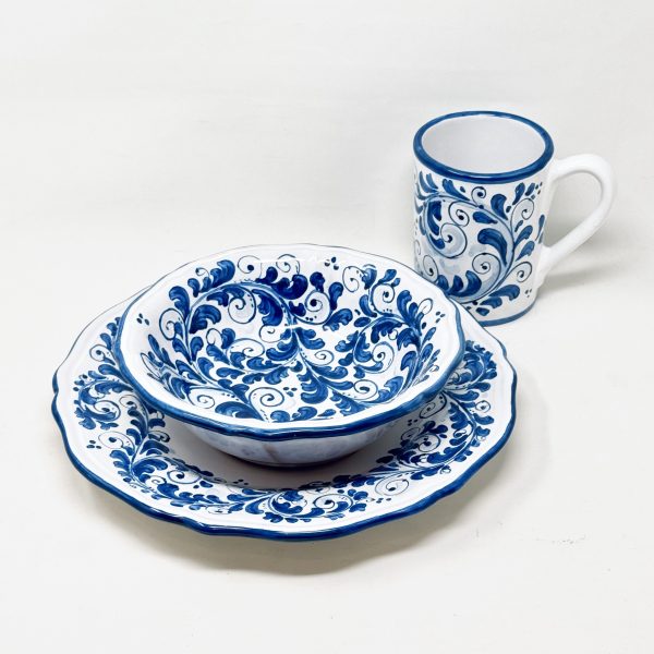 Hand-Painted Scalloped Blue Bowl, Sicilian Ceramic – 19 cm (7.5”) - Image 4