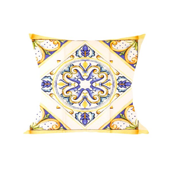 Mediterranean Pillow Cover – Traditional Sicilian Colors