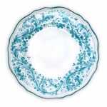 Hand-Painted Scalloped Green Plate, Sicilian Ceramic – 25 cm (10”)