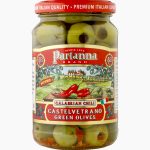 Partanna, Calabrian Chilli Pitted Olives - 6.3 oz (180 g)